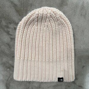 The North Face Chunky Rib Beanie Gardenia White Cream Knit Hat